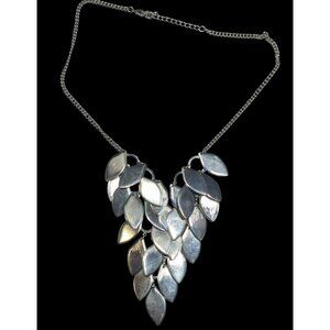Whimsical Dragon Scale Chain Mail Bib Necklace